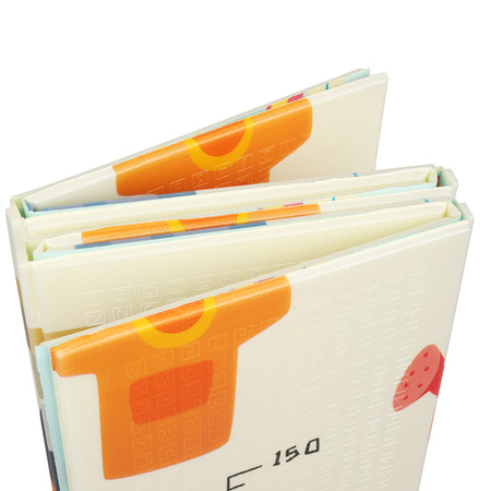 Humbi Dwustronna Składana Mata Piankowa Edukacyjna z pianki XPE 200x180x1 Mapa świata Ulice