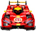 Klocki konstrukcyjne CaDA Samochód 51 cm auto wyścigowe czerwone Blazing Flame Pojazd 1518 elementów 1:10 C63008W