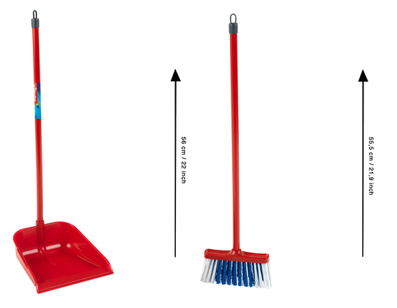 Zestaw do sprzątania Szufelka z kijem i miotła Vileda dla dzieci Klein 6744