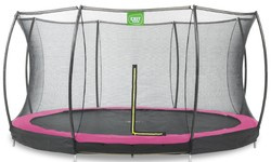 Trampolina ogrodowa z siatką zabezpieczającą Sillhouette 427 cm różowa