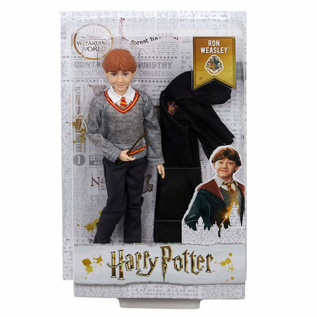 Harry Potter Lalka Ron Weasley ruchoma figurka z różdżką i szatą Gryffindor Hogwart