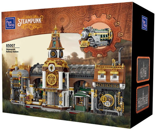 Klocki konstrukcyjne Pantasy Steampunk Stacja Kolejowa 2788 elementów