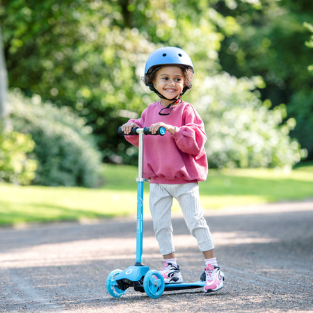 Evo Regulowana Trójkołowa Hulajnoga dla Dzieci 2w1 Jeździk Cruiser z Siedziskiem Jasnoniebieski