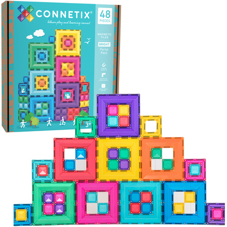 CONNETIX Bright Portal Pack Kreatywne klocki magnetyczne 48 elementów