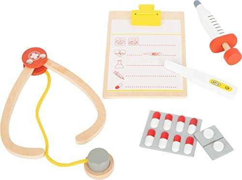 Drewniany Zestaw Małego Lekarza Dentysta Dla Dzieci Z Torbą Akcesoria Xxl
