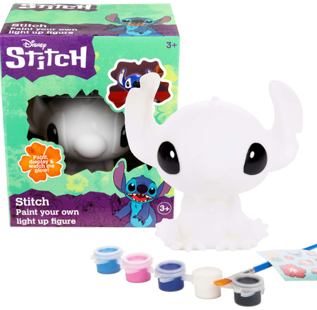 OUTLET Stitch Disney Lampka Figurka Ceramiczna Do Malowania + Farby PO ZWROCIE