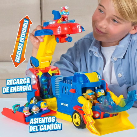 SuperThings Rescue Truck 2W1 Auto Ratownicza Ciężarówka + Figurka Kolekcjonerska Światło Dźwięk
