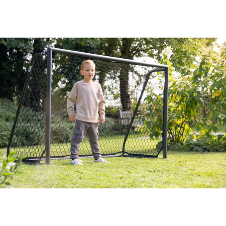 Bramka aluminiowa czarna do gry w piłkę nożną Scala 180x120 cm