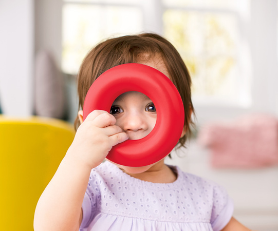 Kolorowa Edukacyjna piramidka układanka 6 elementów eko