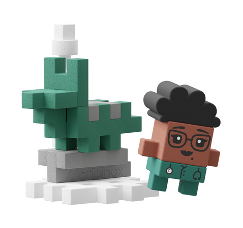 Klocki konstrukcyjne Mini Waffle Surprise Tajemnicza Figurka w saszetce Marioinex