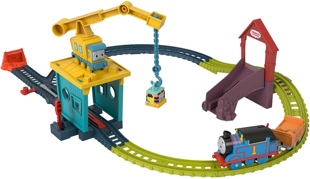 Tomek i Przyjaciele zestaw Tor z dźwigiem + lokomotywa