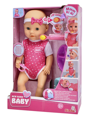 Lalka New Born Baby Słodki Bobas 35 cm z Akcesoriami Dźwięk