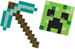 Minecraft kostium Halloween, strój karnawałowy zestaw diamentowy kilof + maska Creeper