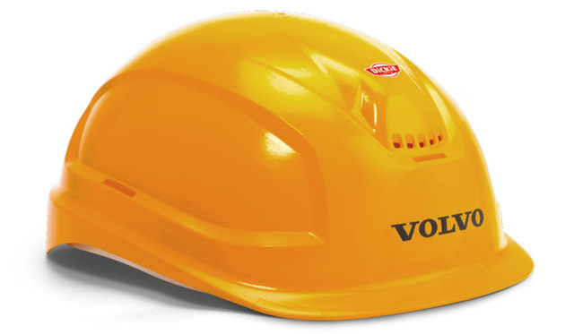 Zestaw Volvo Pojazd budowlany Koparka Auto Akcesoria + Kask Ochronny