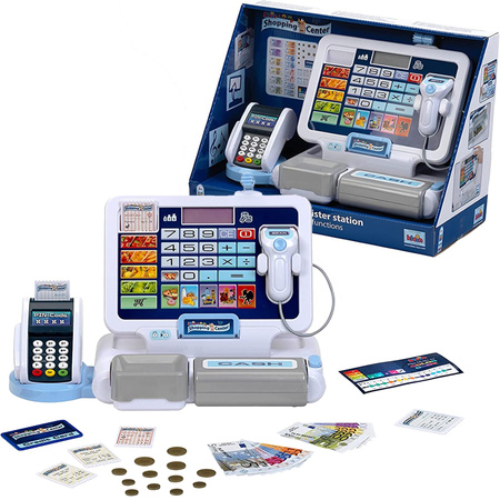 Kasa sklepowa z terminalem i skanerem + akcesoria dla dzieci AGD Dźwięk Klein