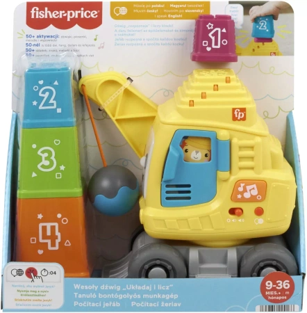 Zabawka Edukacyjna Wesoły Dźwig Układaj i licz