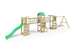 Fungoo Plac zabaw drewniany ogrodowy Space Longer, zjeżdżalnia, ścianka wspinaczkowa, huśtawki, kuchnia błotna