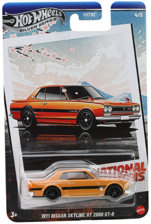 Hot Wheels National Icons auto Nissan Skyline 1971 HT 2000 GT-R 7 cm