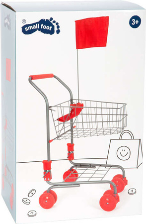 Wózek sklepowy dla dzieci Koszyk z flagą Silver 3+ Small Foot