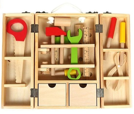 OUTLET Classic World Drewniana walizka z narzędziami WYBRAKOWANY