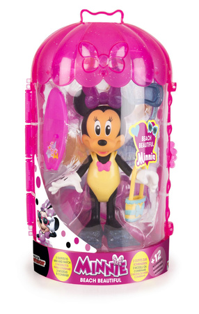 Disney Myszka Minnie Mini Lalka Plażowa + szafa stroje