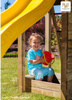 Plac zabaw drewniany duży Funny3 zjeżdżalnia, huśtawka, ścianka do wspinaczki