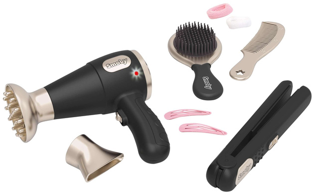 Zestaw fryzjerski myBeauty 10 akcesoriów interaktywna suszarka do włosów
