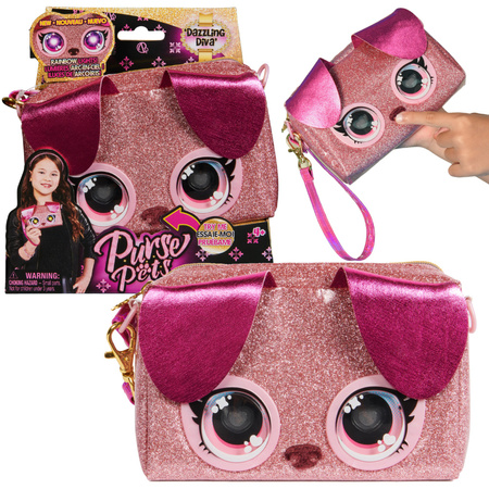 Purse Pets Dazzling Diva torebka z tęczowymi oczami 