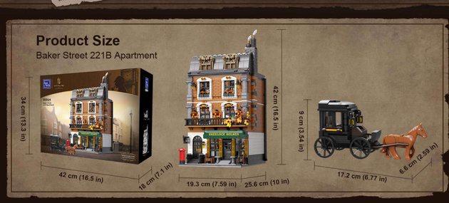 Klocki konstrukcyjne Pantasy Sherlock Holmes Baker Street 221B 3047 elementów