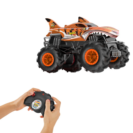 Hot Wheels Monster Trucks Tiger Shark RC pojazd Zdalnie Sterowany Rekin Tygrysi