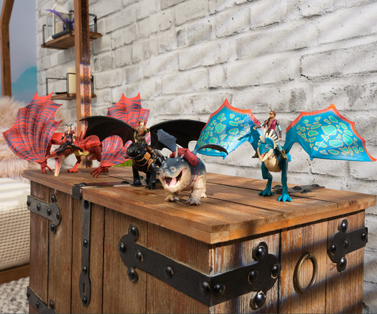 Jak Wytresować Smoka Zestaw smoków i figurek How to Train Dragon 7 elementów Dragon Volcano Island