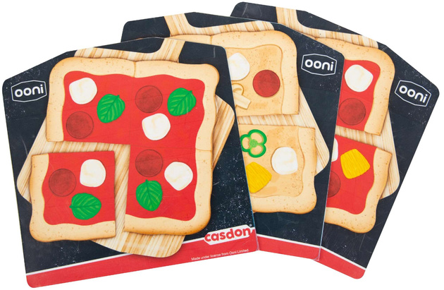 Pizza do krojenia zestaw z dodatkami do pizzy dla małego pizzermana z deską + 24 dodatki OONI Casdon