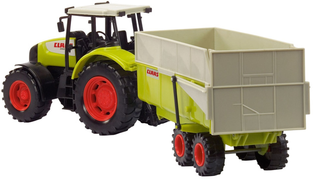 Duży traktor Claas Ares z ruchomą przyczepą 55 cm