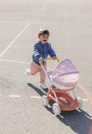 Baby Nurse Landau Wózek głęboki dla lalek z metalowym stelażem