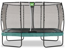Trampolina ogrodowa z siatką zabezpieczającą na nóżkach Allure Premium 214x366 cm zielona