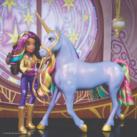 Unicorn Academy Zestaw Sophia & Wildstar dziewczyna i jednorożec ze światłem+ akcesoria