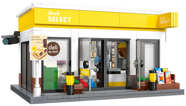 Klocki Konstrukcyjne Zestaw CaDA Shell Stacje paliw, Myjni samochodowe 2519 elementy