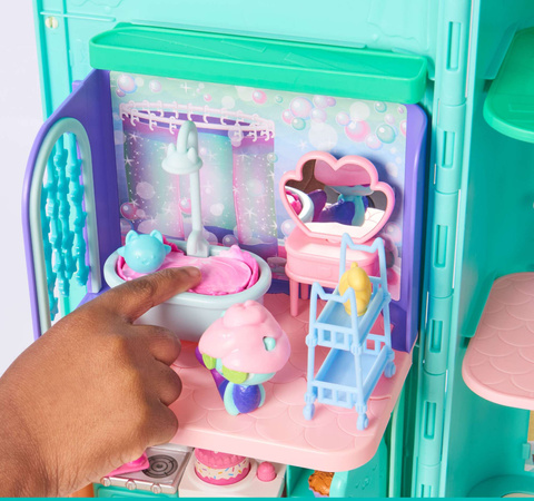 Koci Domek Gabi Duży Zestaw Interaktywny domek Purrfect Dollhouse + 6 pokoi i akcesoria