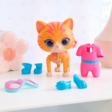 Disney Junior Superkoty Super Kitties Interaktywna Figurka Ginny/Gosia 20 cm + akcesoria Światło Dźwięk