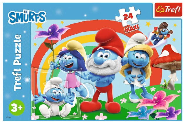 Trefl Puzzle Maxi 24 elementy Smerfny Dzień The Smurfs