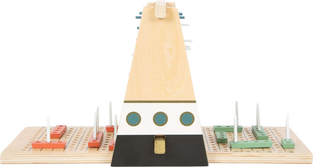 Drewniana gra strategiczna statki dla dzieci