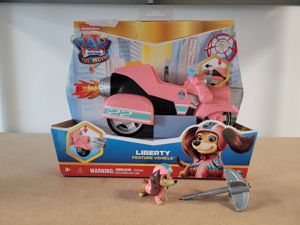 OUTLET Psi Patrol Liberty pojazd + figurka The Movie Film piesek i motor USZKODZONE OPAKOWANIE