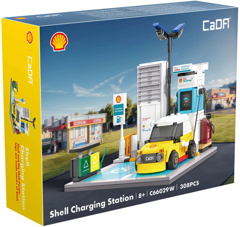 Klocki Konstrukcyjne Zestaw CaDA Shell Stacje paliw, Myjni samochodowe 2519 elementy