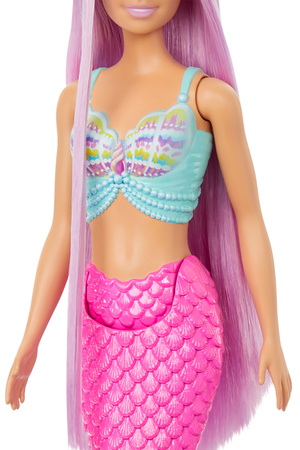 Lalka Barbie Syrenka z różowym ogonem i akcesoriami
