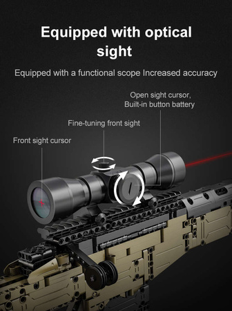 CaDA C81053W klocki konstrukcyjne broń strzelający karabin snajperski 978 el.