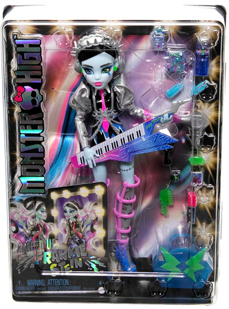 Monster High Zestaw Elektryzujący styl Amped Up Frankie Stein Lalka 29 cm + akcesoria rockowe