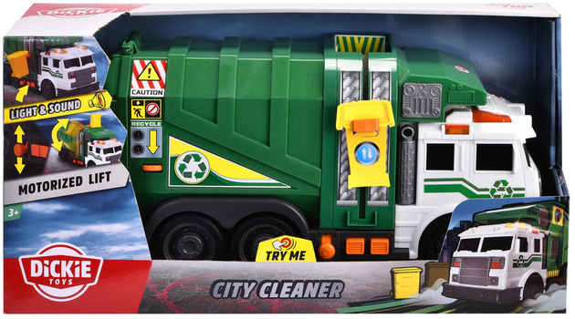 Śmieciarka Interaktywny pojazd City Cleaner Światło Dźwięk 37 cm