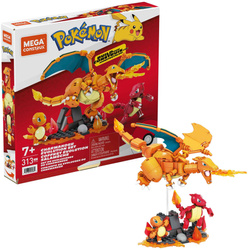 Zestaw Konstrukcyjny Pokemony 3 figurki ewolucja Charmandera 313 elementów