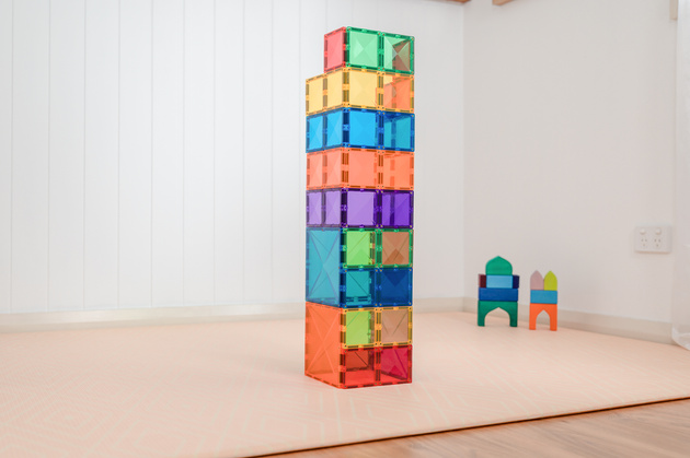 CONNETIX Rainbow Square Pack Kreatywne klocki magnetyczne 42 elementy