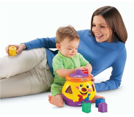 Edukacyjny Wesoły Garnuszek Klocuszek na Klocki Magiczny Sorter zabawka Montessori